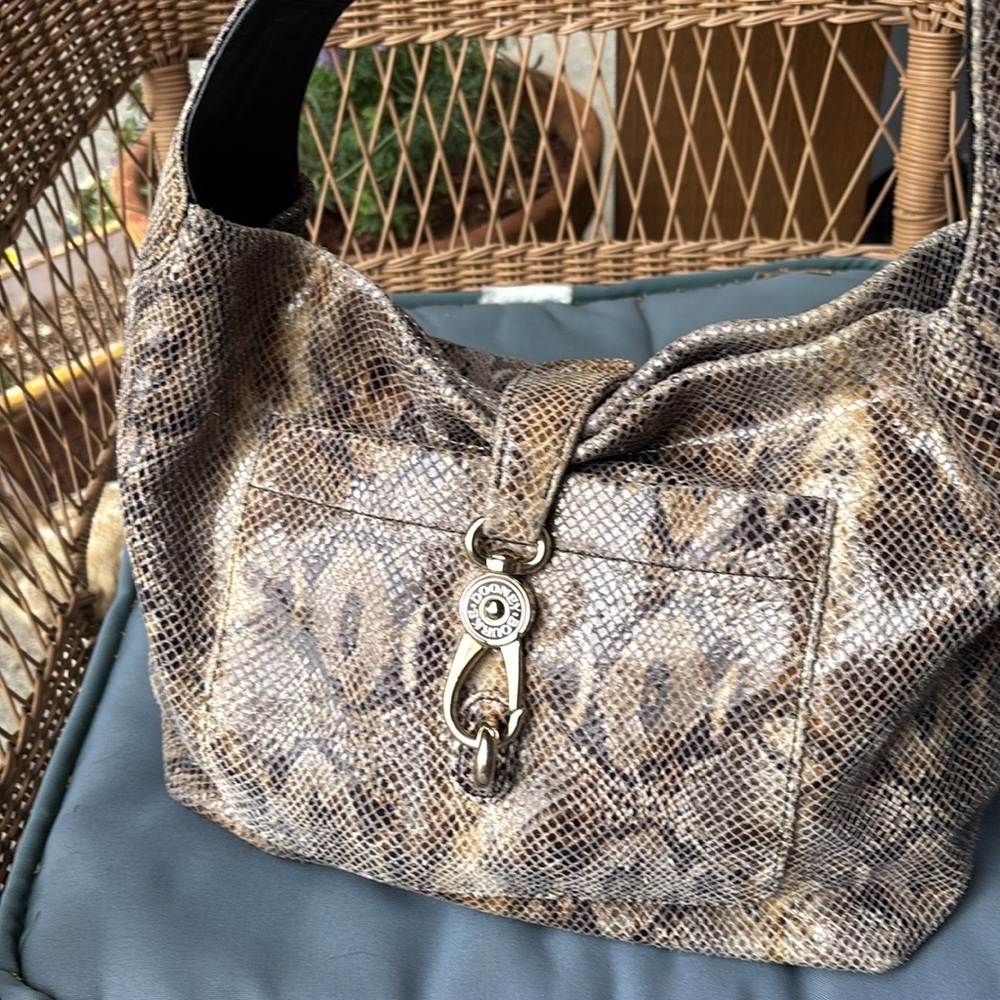 Dooney & Bourke Brown Tan Hobo Bag with Classic Silhouette